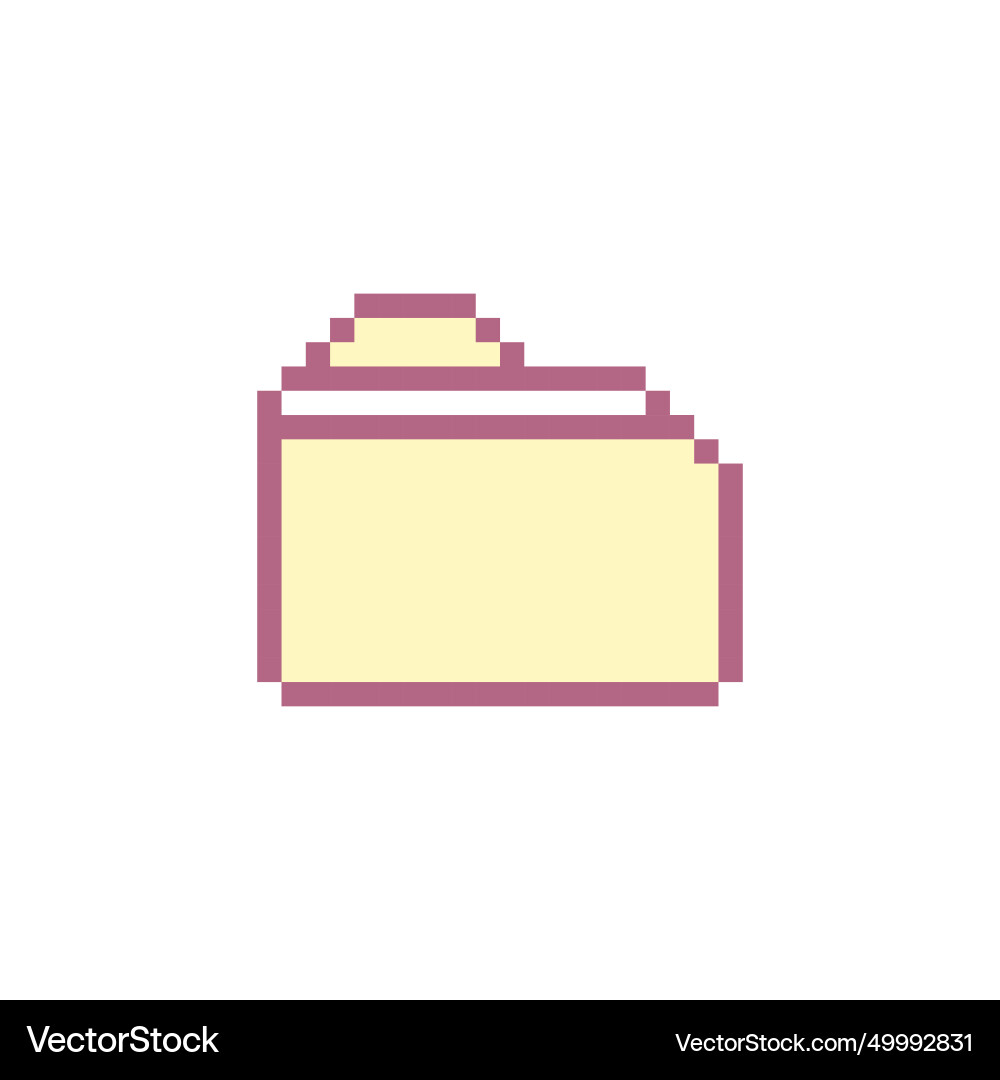 Pixel folder text file retro drawing computer Vector Image