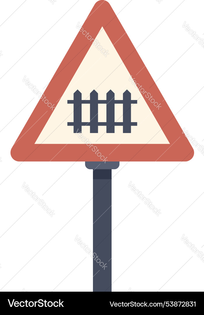 Red triangular warning road sign displaying Red triangular warning road sign displaying vector image