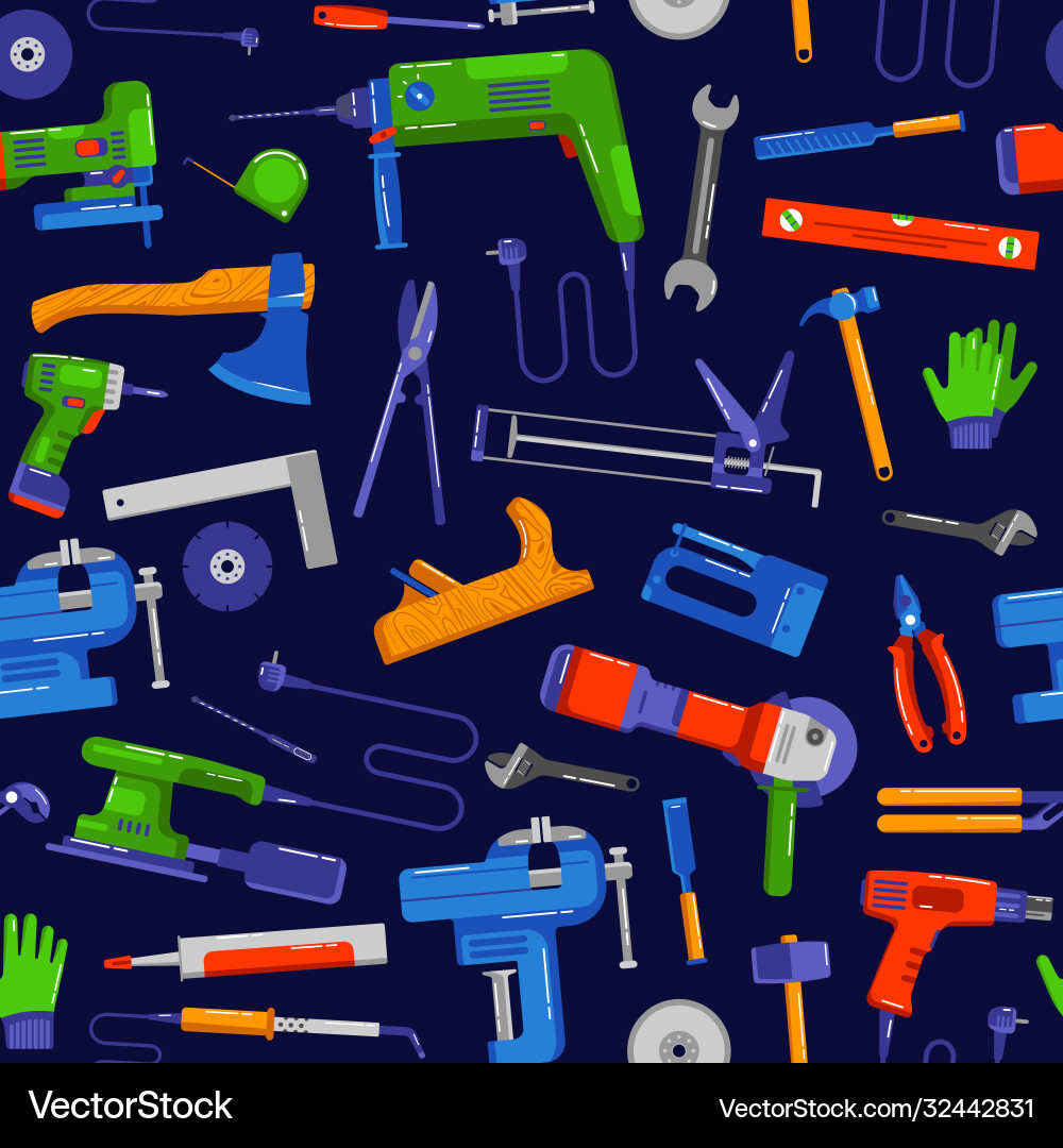 Seamless pattern for hardware store Seamless pattern for hardware store vector image