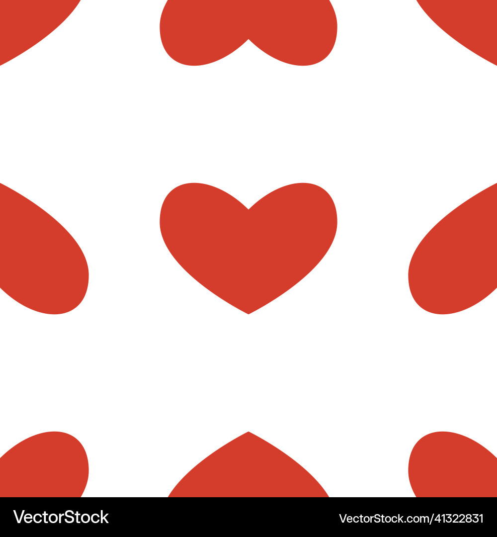 Seamless pattern in the form of a red heart Vector Image