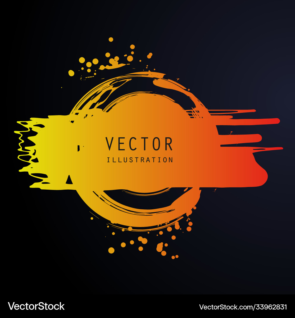 Splats splashes and blobs gradient ink paint Splats splashes and blobs gradient ink paint vector image