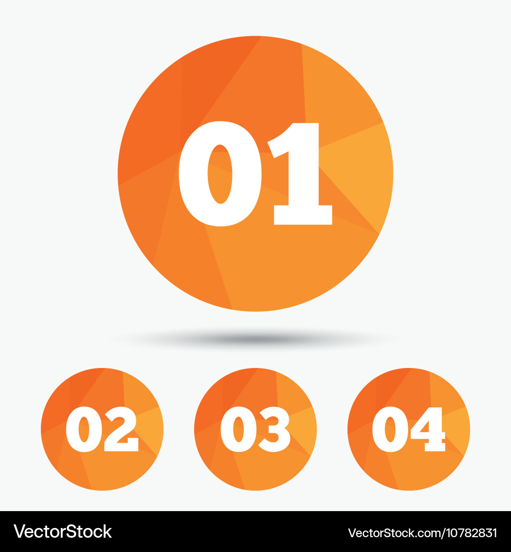 Step one two three icons sequence of options vector image