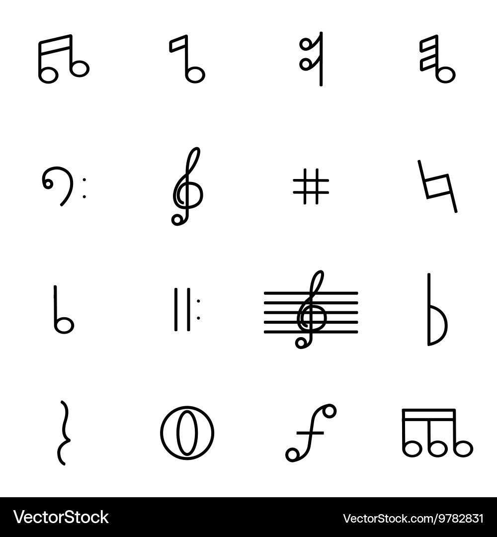 Thin line icons - notes vector image