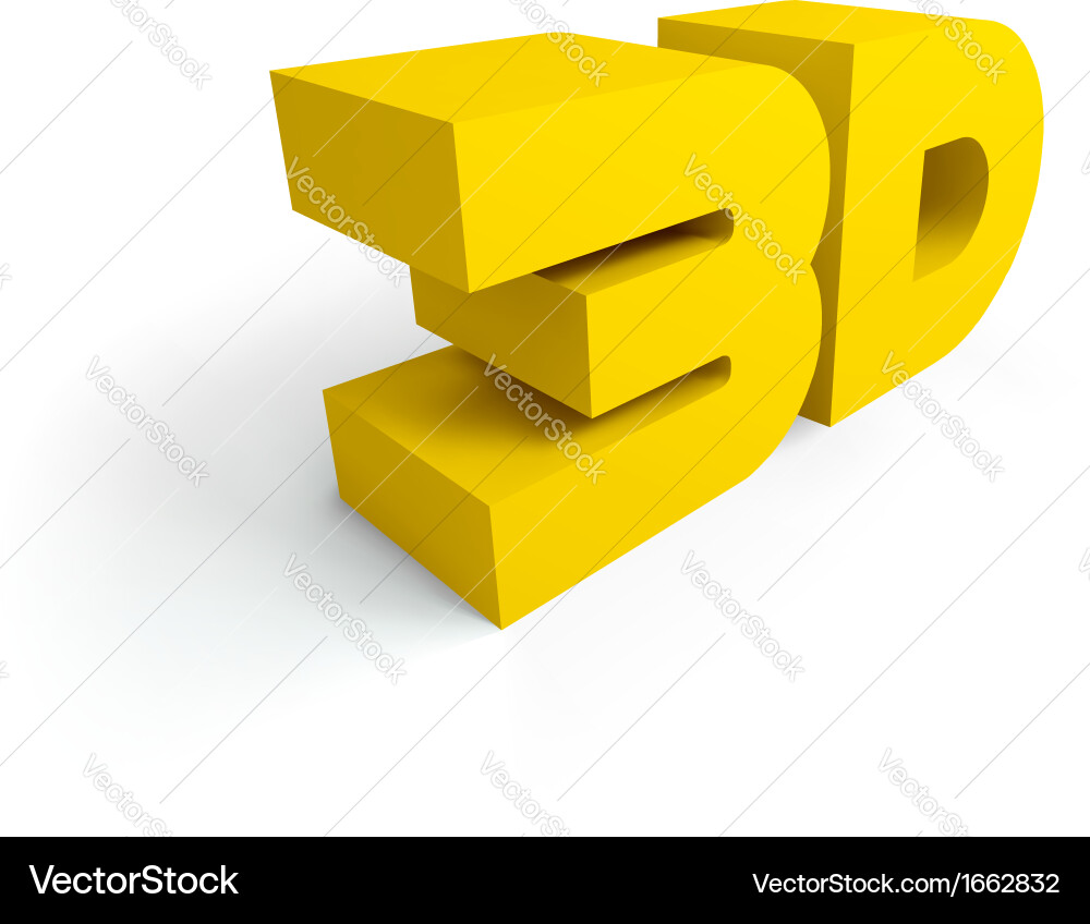 Abstract 3D Shape Vector Image