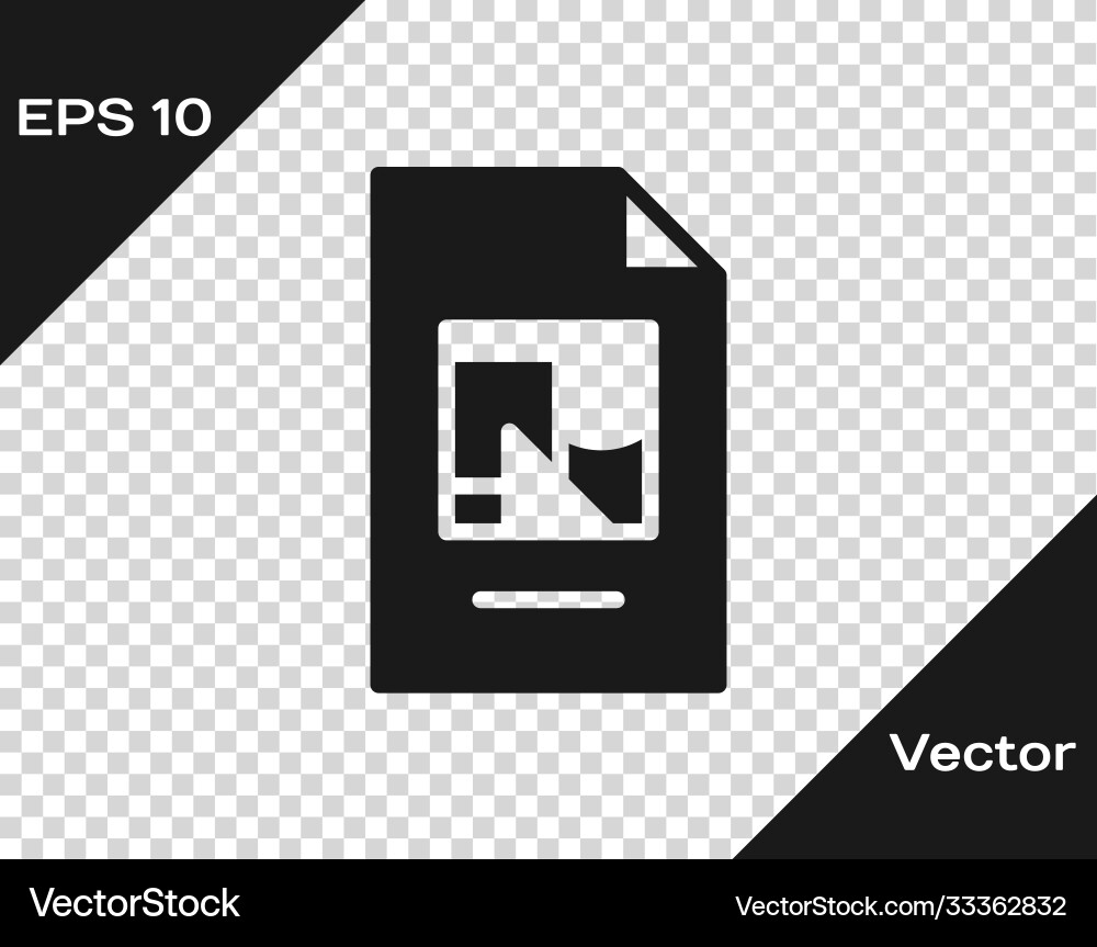 Black file document with icon Vector Image