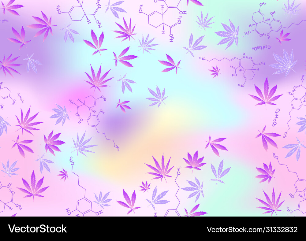 Cannabis leaves seamless pattern background Cannabis leaves seamless pattern background vector image