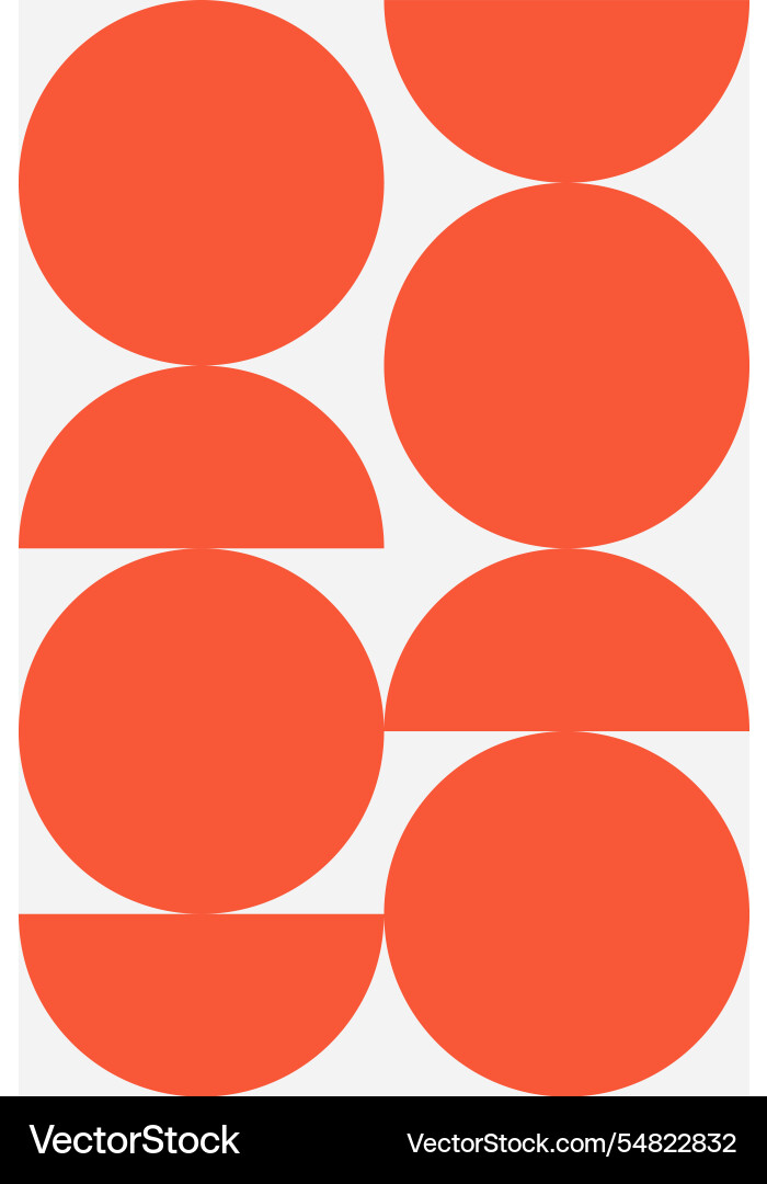 Circles semicircles naive geometry pattern Vector Image