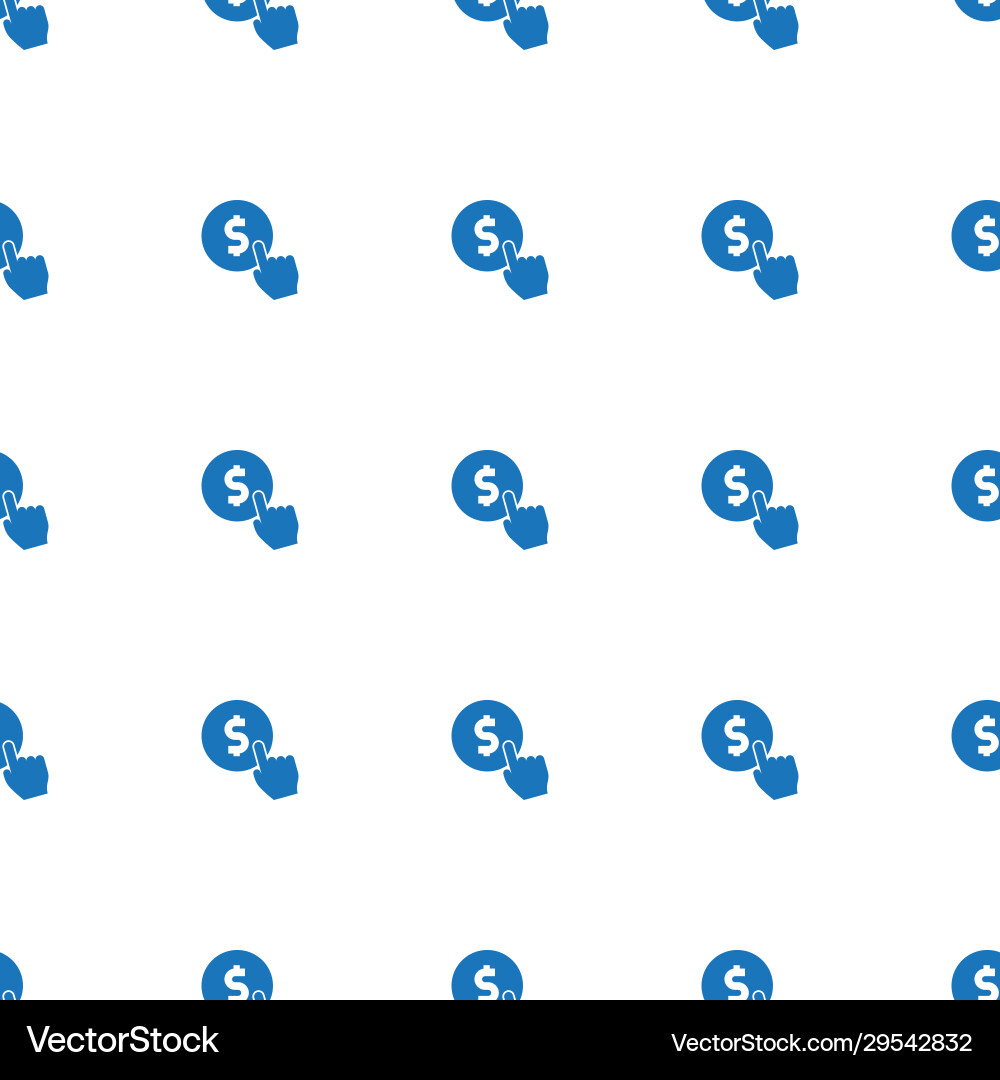Cost per click icon pattern seamless isolated vector image
