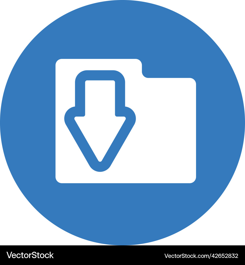 Download file folder icon simple editable graphics Download file folder icon simple editable graphics vector image
