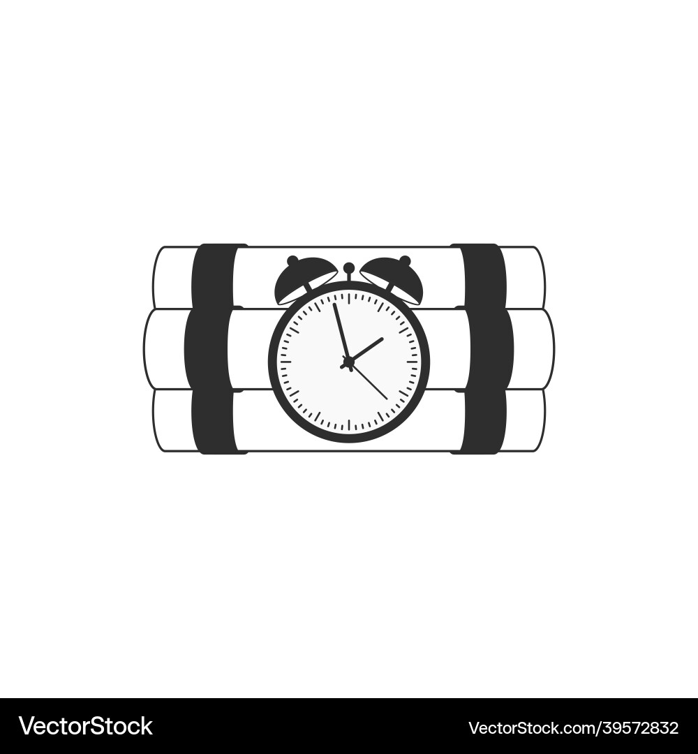Dynamite with timer icon Dynamite with timer icon vector image
