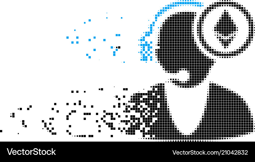 Ethereum operator disappearing pixel icon Vector Image