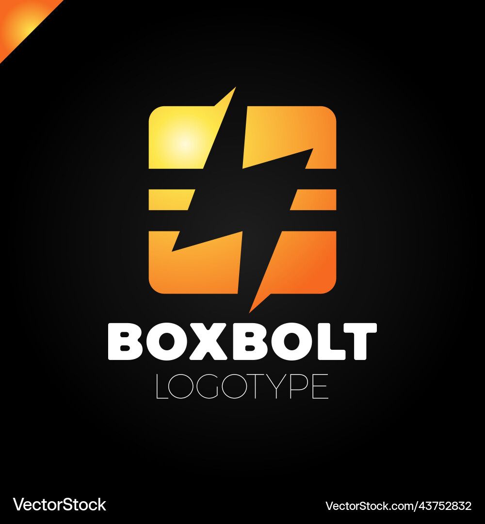 Flash icon abstract design template in square vector image