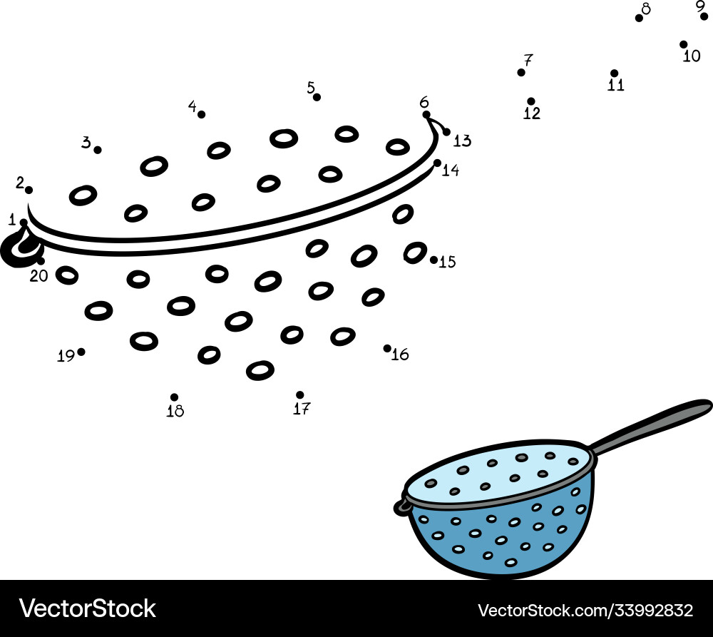 Numbers game colander Numbers game colander Vector Image