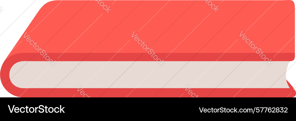 Red rounded closed book icon design generative ai vector image