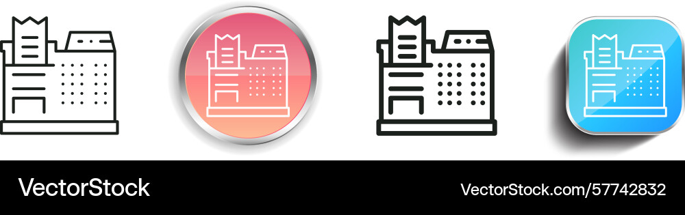 Register icon thin linear regular and button Register icon thin linear regular and button vector image