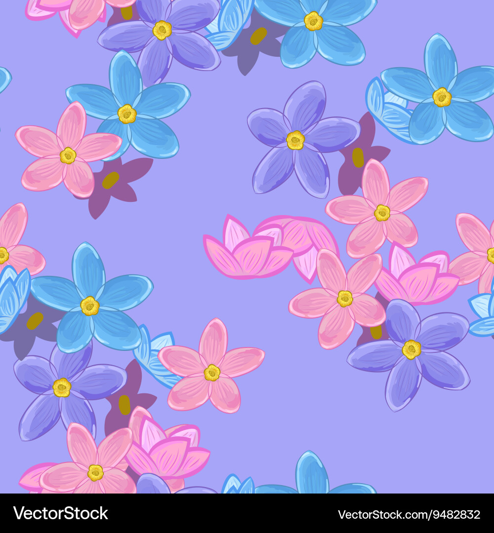 Seamless forget-me-not pattern Vector Image