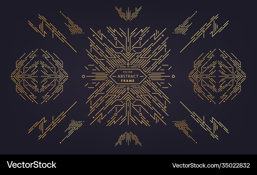 Set abstract geometric design elements Set abstract geometric design elements vector image