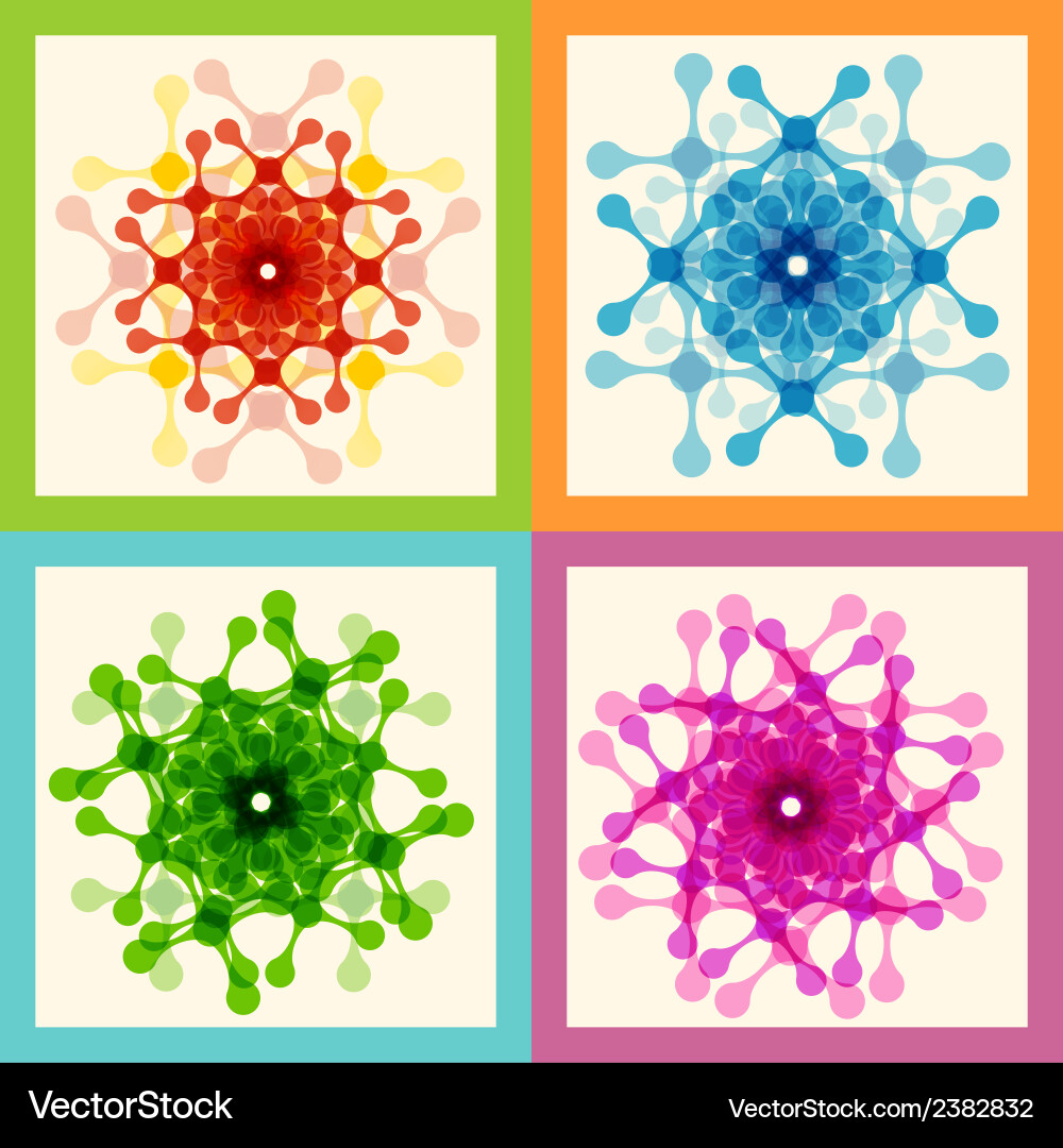 Set color molecule pattern eps vector image