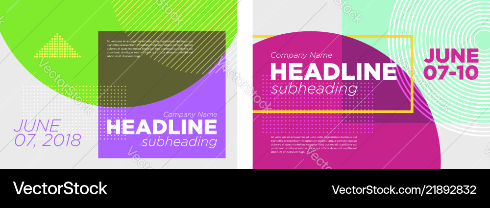 Set of abstract dynamic backgrounds modern Set of abstract dynamic backgrounds modern vector image