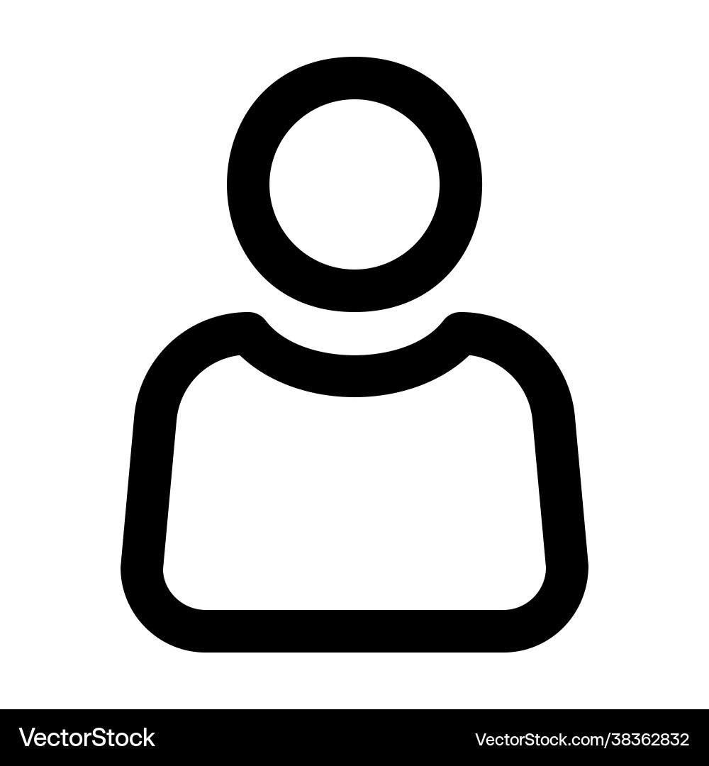 User icon in line style for any projects User icon in line style for any projects vector image