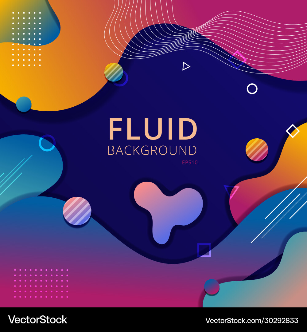Abstract background fluid shape vibrant gradient Abstract background fluid shape vibrant gradient Vector Image