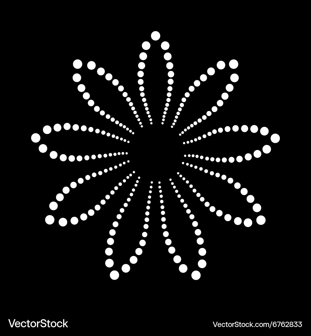 Abstract dotted shape design element vector image