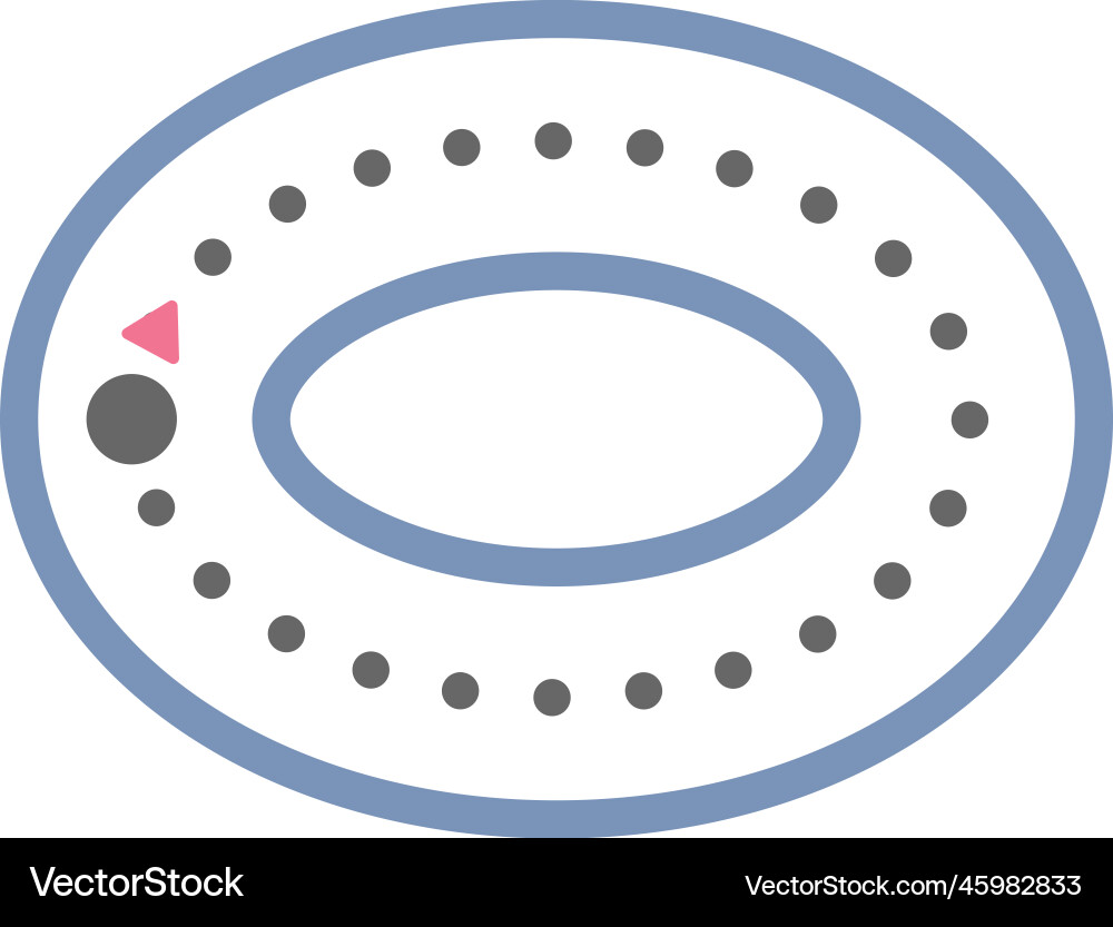 Dotted ellipse shape for tracing lines Dotted ellipse shape for tracing lines vector image