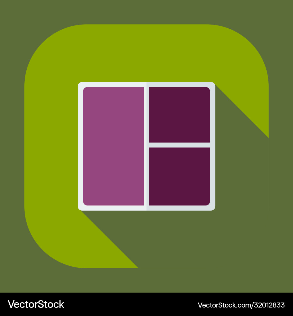 Flat modern design with shadow icons window vector image