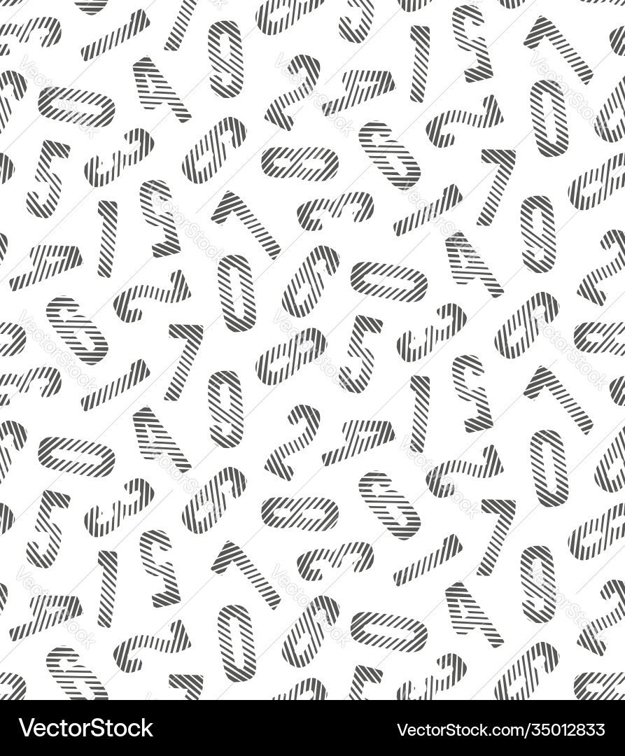 Numbers pattern Numbers pattern vector image