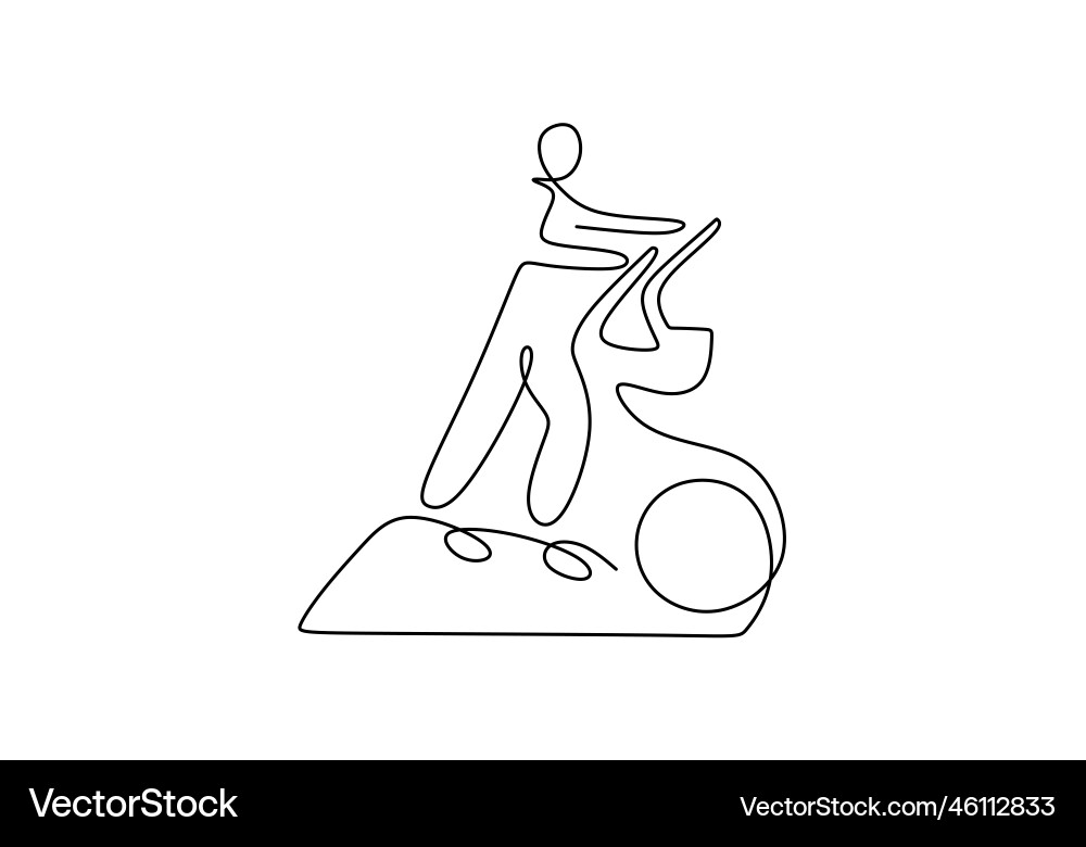 One continuous single line of do treadmill Vector Image