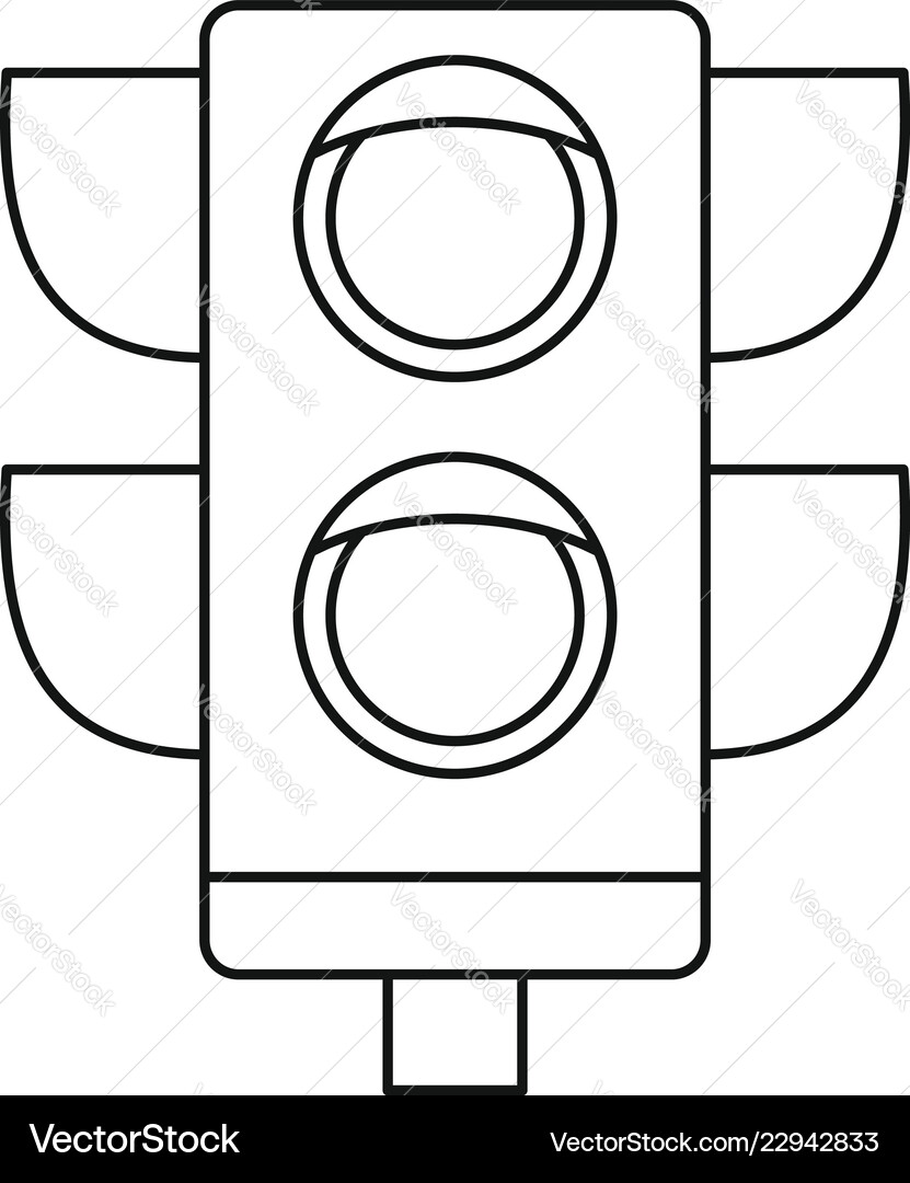 Pedestrian semaphore icon outline style Vector Image
