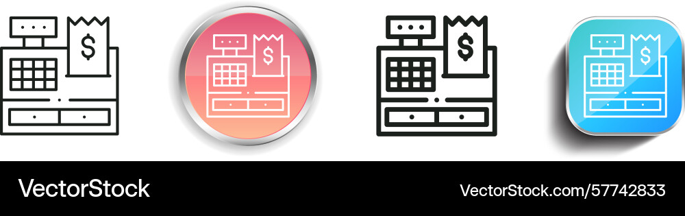 Register icon thin linear regular and button vector image