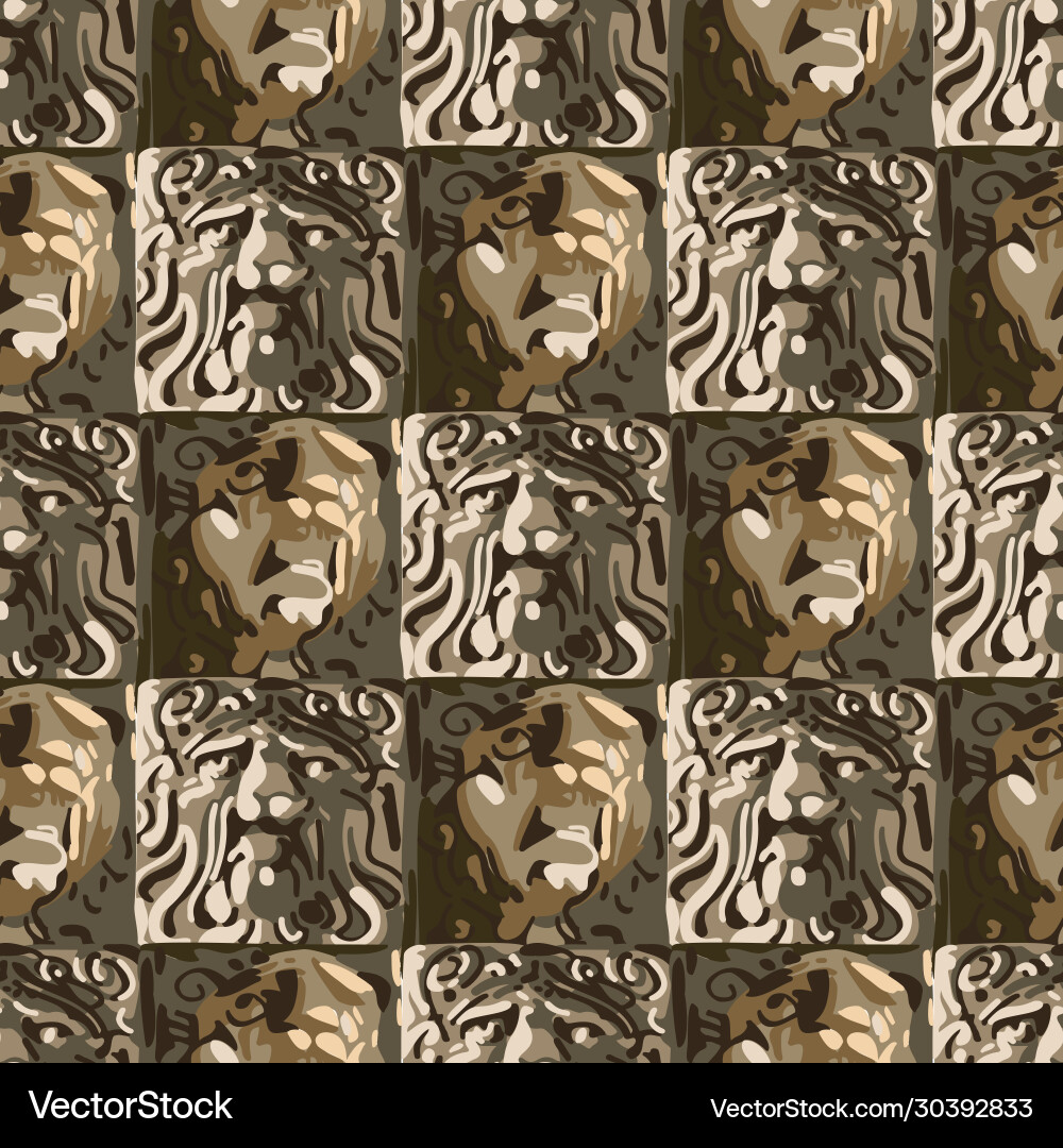 Seamless pattern rectangular sculptures Vector Image