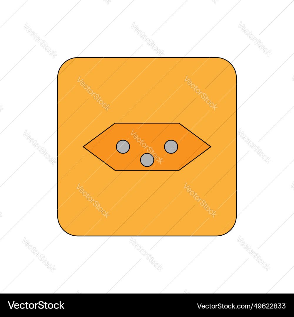 Simple of socket plug icon isolated on background Simple of socket plug icon isolated on background vector image