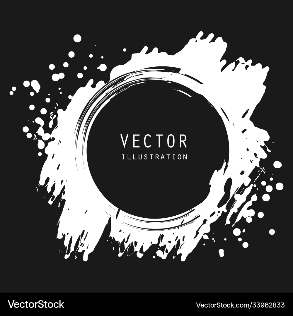 Splats splashes and blobs white ink paint vector image