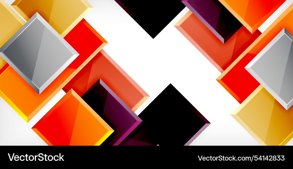 Square shape color abstract geometry Square shape color abstract geometry vector image