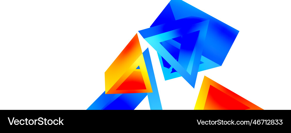 Triangle abstract background 3d basic Triangle abstract background 3d basic Vector Image