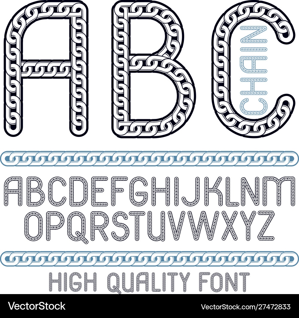 Type font script from a to z capital creative vector image