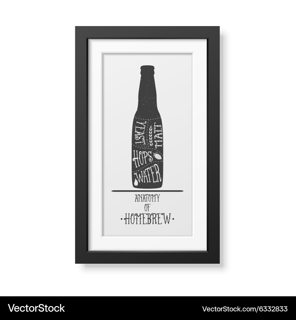 Typographical background in the realistic square Vector Image