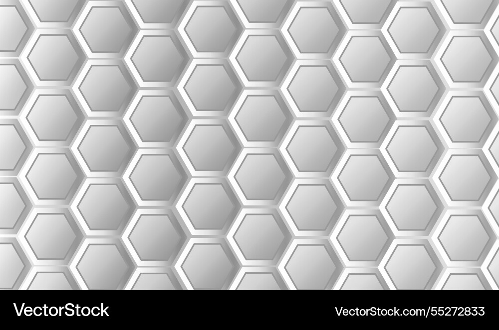 White hexagonal texture pattern background minimal vector image