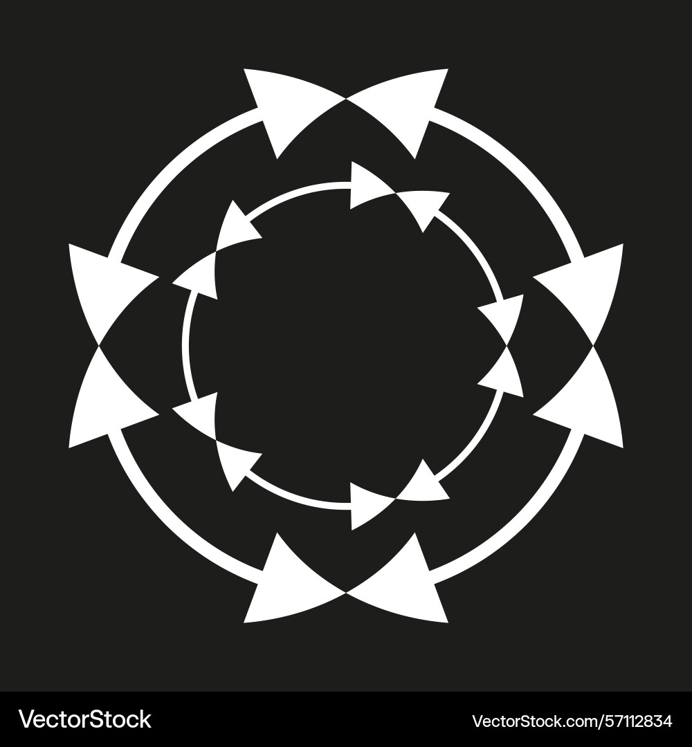 Arrow circle icon rotating arrow symbol loop Arrow circle icon rotating arrow symbol loop vector image