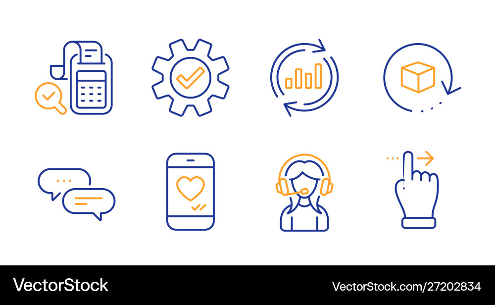 Bill accounting return package and update data Vector Image