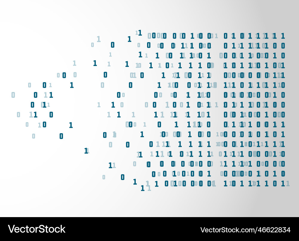 Binary code netwrok technology concept background Vector Image