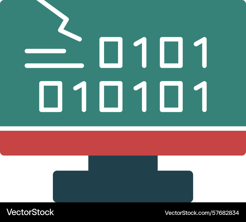 Byte craze glyph multi color icon Vector Image