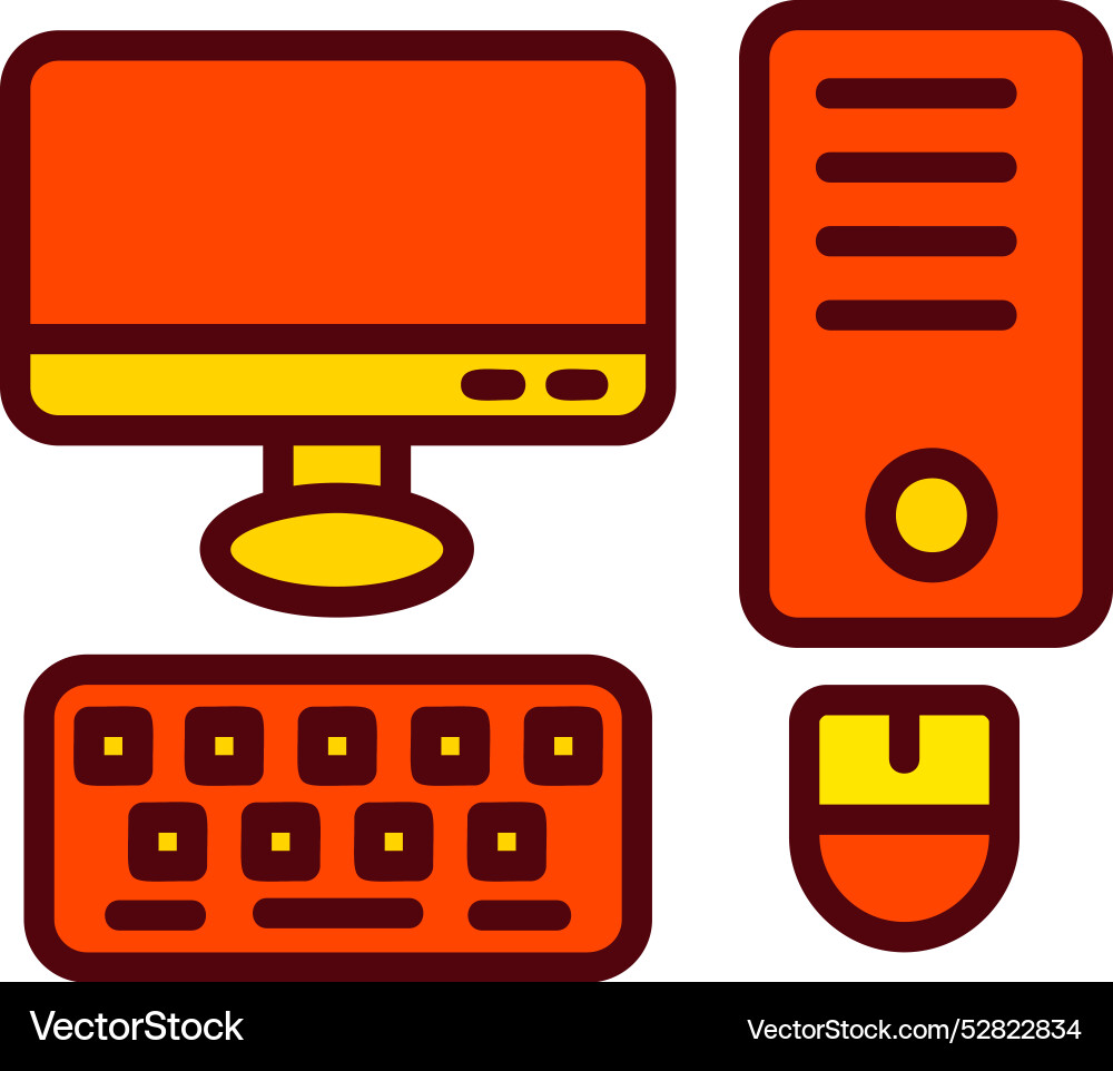 Computer icon design Vector Image
