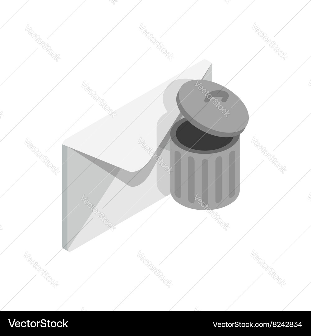 Delete message icon isometric 3d style vector image