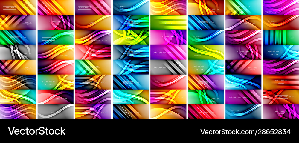 Dynamic Fluid Color Gradient Backgrounds vector image