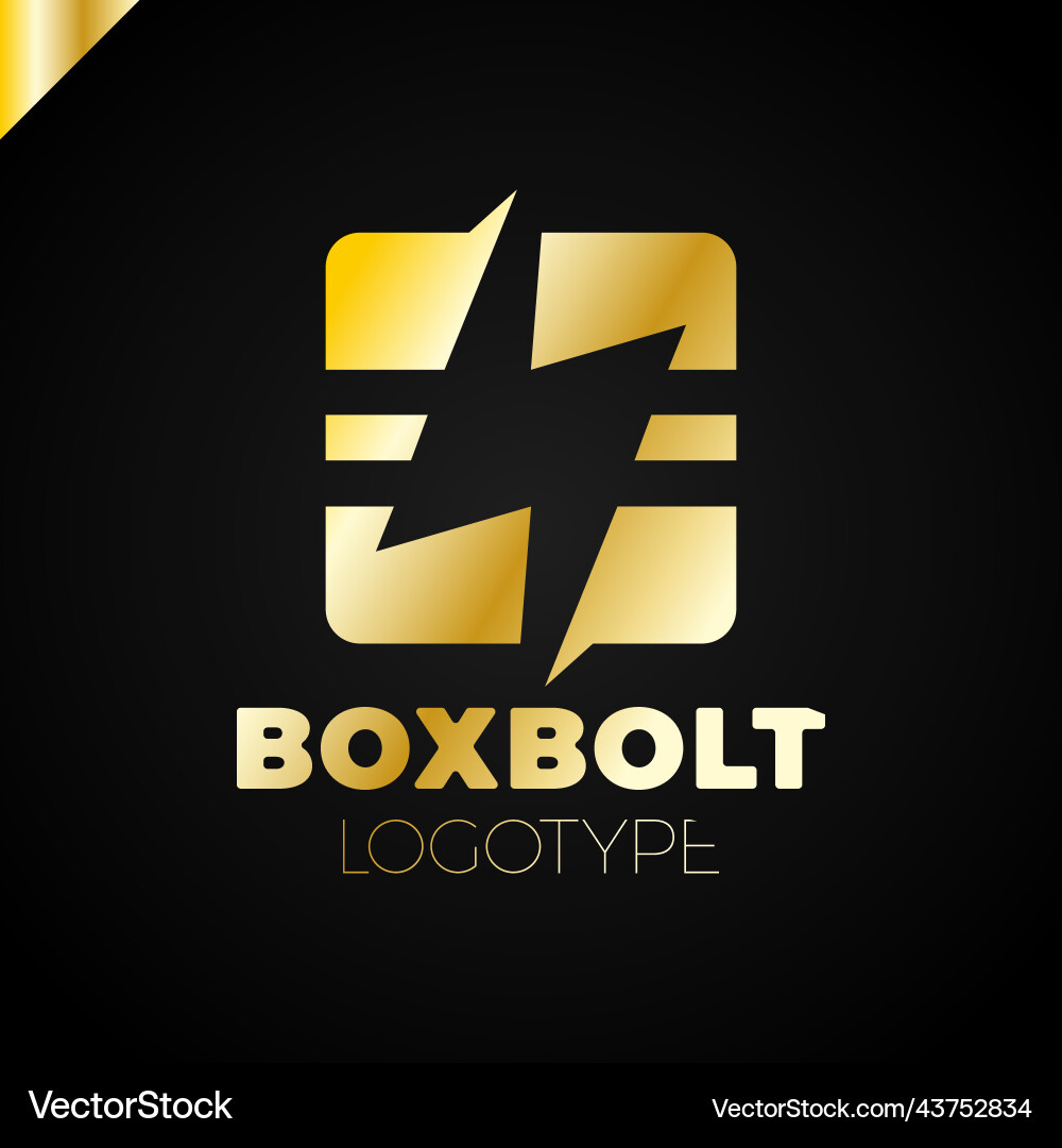 Flash icon abstract design template in square Vector Image