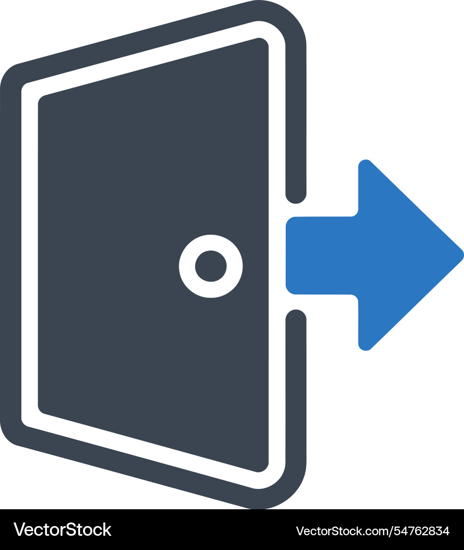 Logout interface icon vector image