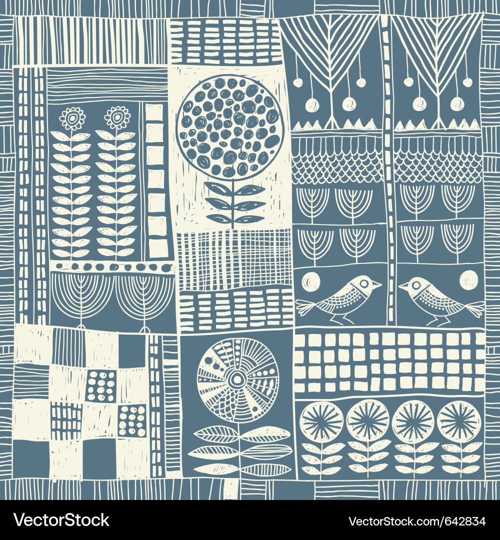 Patchwork Seamless Pattern vector image